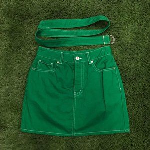 Green Denim Skirt Screen-Worn in 'Dare Me' Marlo Kelly